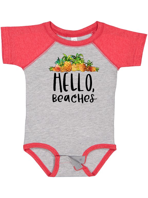 Hello, Beaches Group of Pineapples Boys or Girls Baby Bodysuit