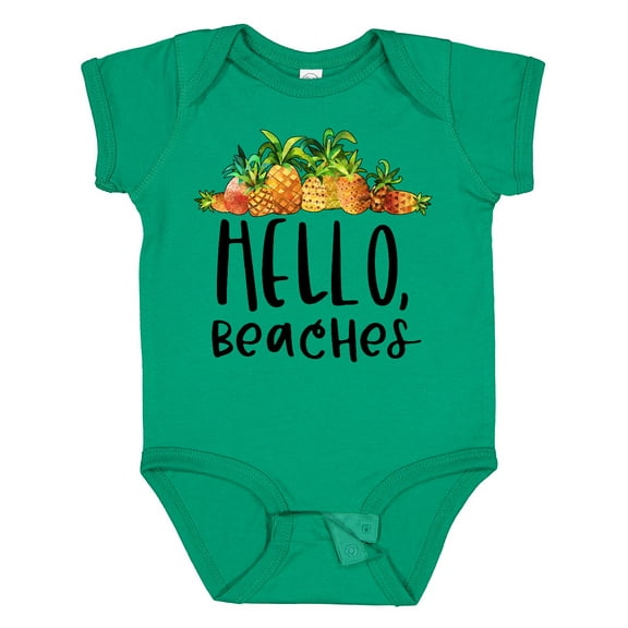 Inktastic Hello, Beaches Group of Pineapples Boys or Girls Baby Bodysuit