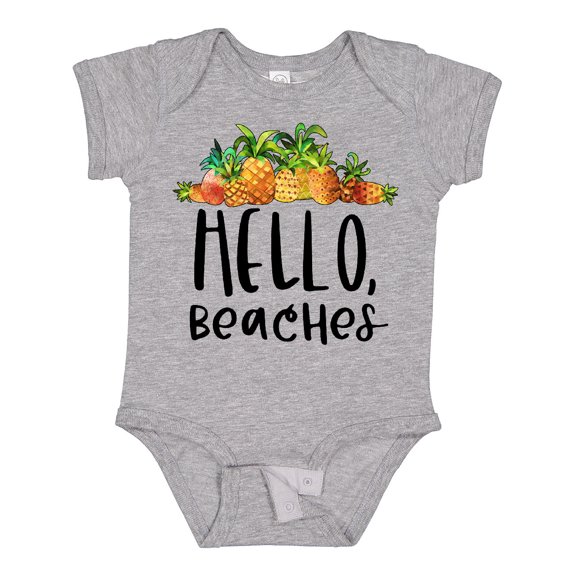 Inktastic Hello, Beaches Group of Pineapples Boys or Girls Baby Bodysuit