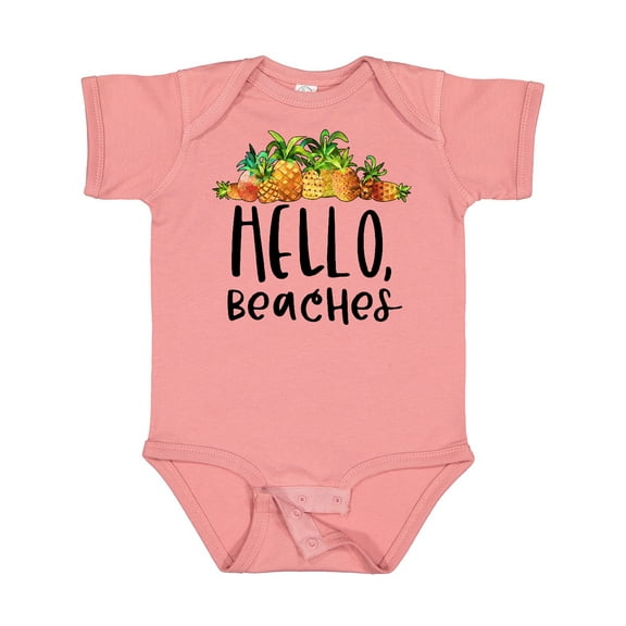 Inktastic Hello, Beaches Group of Pineapples Boys or Girls Baby Bodysuit