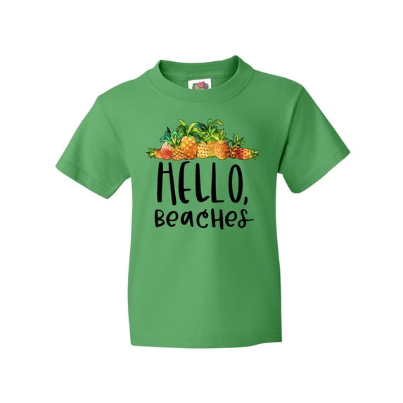 Inktastic Hello, Beaches Group of Pineapples Youth T-Shirt