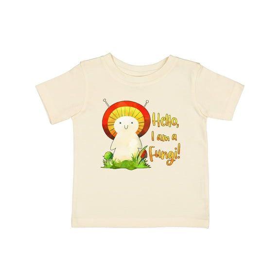 Inktastic Hello, I Am a Fungi- Cute Mushroom Pun Boys Baby T-Shirt