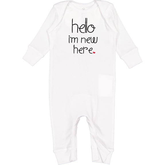 Inktastic Hello, I'm New Here. Baby Romper Coveralls