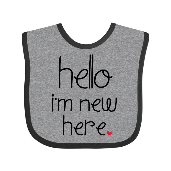 Inktastic Hello, I'm New Here. Boys or Girls Baby Bib