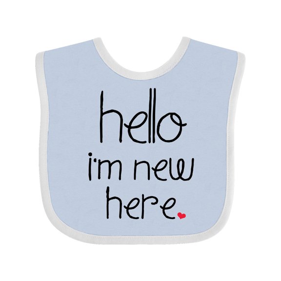 Inktastic Hello, I'm New Here. Boys or Girls Baby Bib