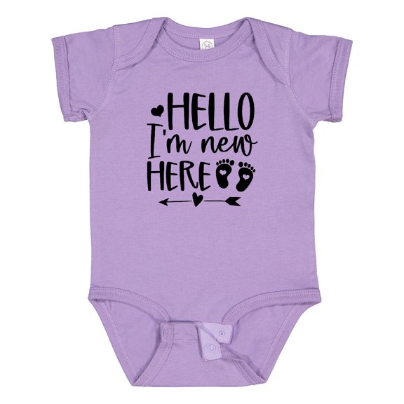 Inktastic Hello. I'm New Here. Boys or Girls Baby Bodysuit