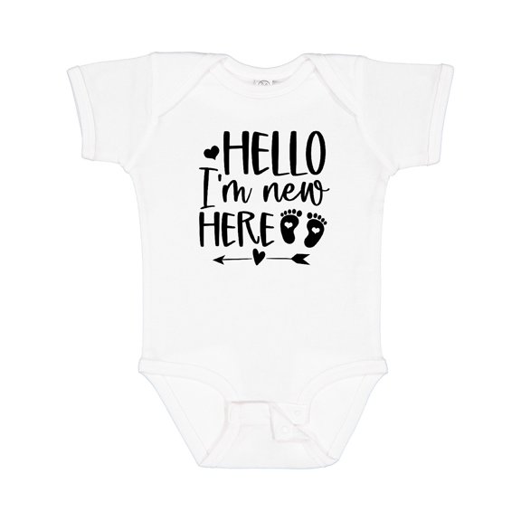Inktastic Hello. I'm New Here. Boys or Girls Baby Bodysuit