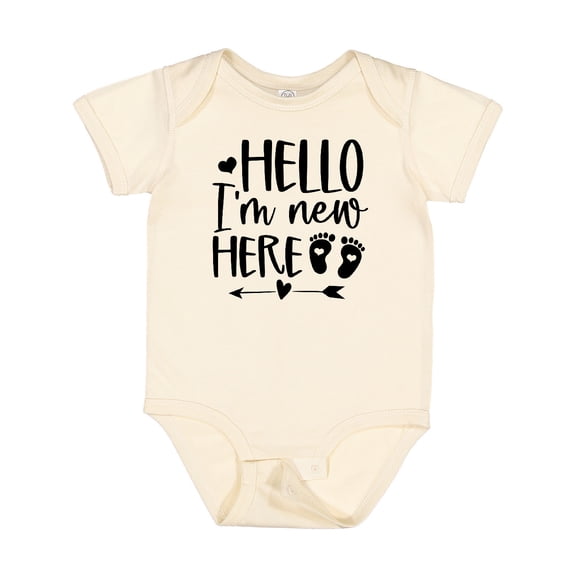 Inktastic Hello. I'm New Here. Boys or Girls Baby Bodysuit