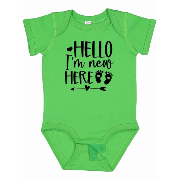 Inktastic Hello. I'm New Here. Boys or Girls Baby Bodysuit