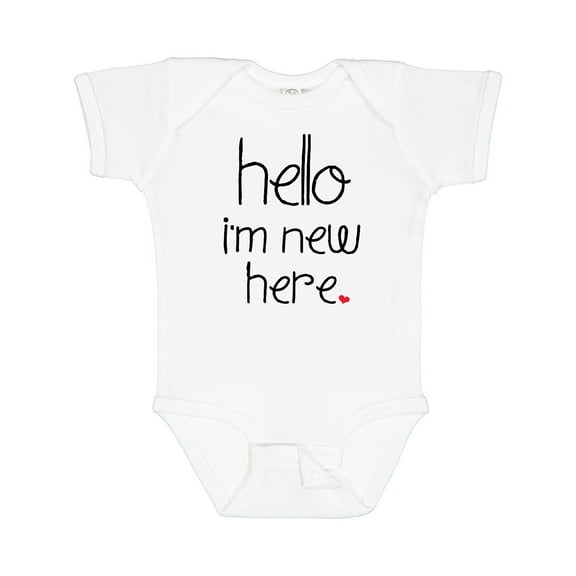 Inktastic Hello, I'm New Here. Boys or Girls Baby Bodysuit