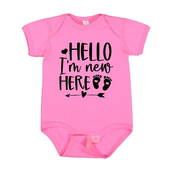 Inktastic Hello. I'm New Here. Boys or Girls Baby Bodysuit