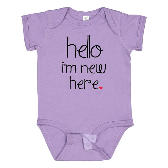 Inktastic Hello, I'm New Here. Boys or Girls Baby Bodysuit