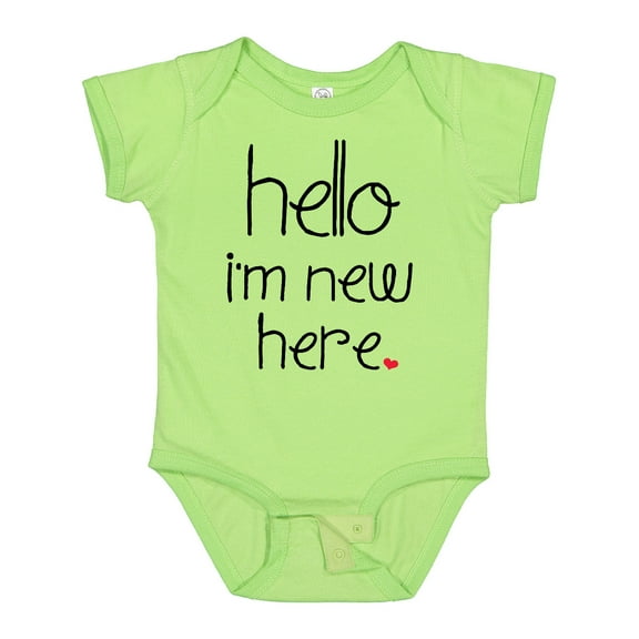 Inktastic Hello, I'm New Here. Boys or Girls Baby Bodysuit