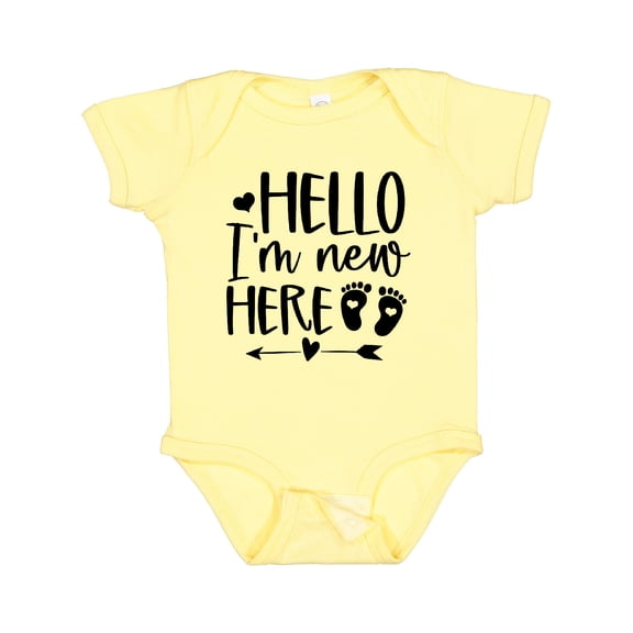 Inktastic Hello. I'm New Here. Boys or Girls Baby Bodysuit