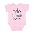 thumbnail image 1 of Inktastic Hello, I'm New Here. Boys or Girls Baby Bodysuit, 1 of 5