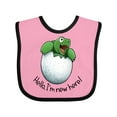 thumbnail image 1 of Inktastic Hello, I'm New Here Cute Baby Turtle Boys or Girls Baby Bib, 1 of 4