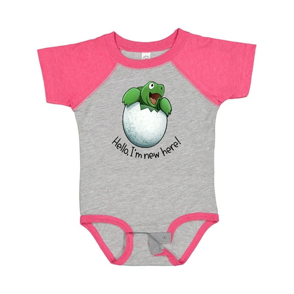 Inktastic Hello, I'm New Here Cute Baby Turtle Boys or Girls Baby Bodysuit