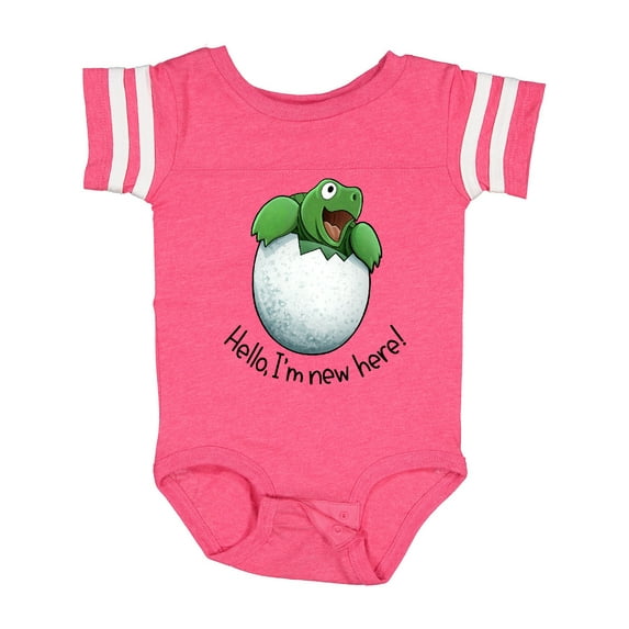 Inktastic Hello, I'm New Here Cute Baby Turtle Boys or Girls Baby Bodysuit