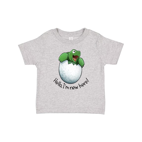 Inktastic Hello, I'm New Here Cute Baby Turtle Boys or Girls Baby T-Shirt