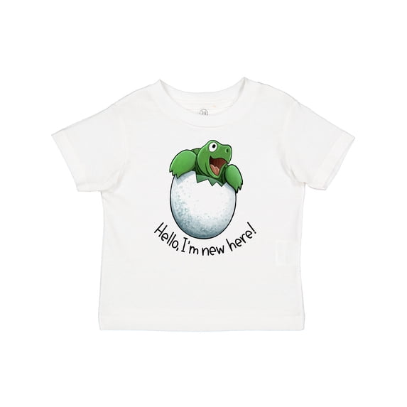 Inktastic Hello, I'm New Here Cute Baby Turtle Boys or Girls Baby T-Shirt