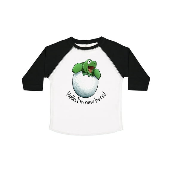 Inktastic Hello, I'm New Here Cute Baby Turtle Boys or Girls Toddler T-Shirt