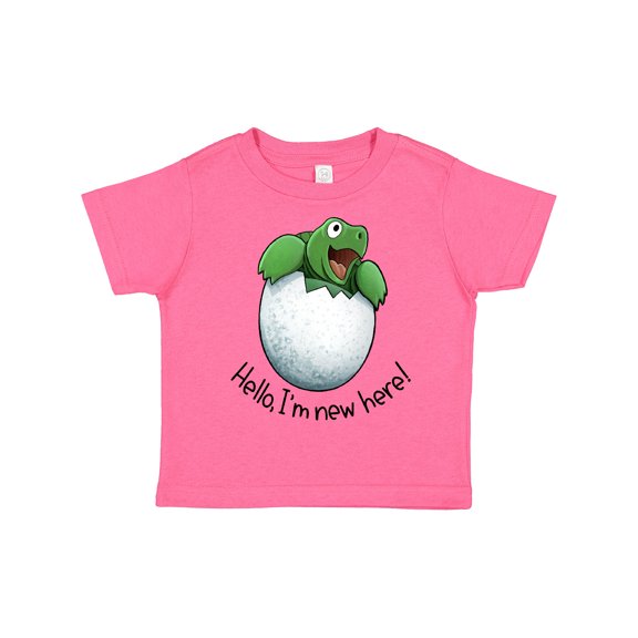 Inktastic Hello, I'm New Here Cute Baby Turtle Boys or Girls Toddler T-Shirt