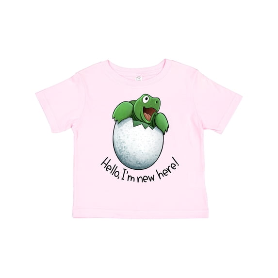 Inktastic Hello, I'm New Here Cute Baby Turtle Boys or Girls Toddler T-Shirt
