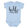 thumbnail image 1 of Inktastic Hello, I'm New Here Hand Drawn Type Boys or Girls Baby Bodysuit, 1 of 5