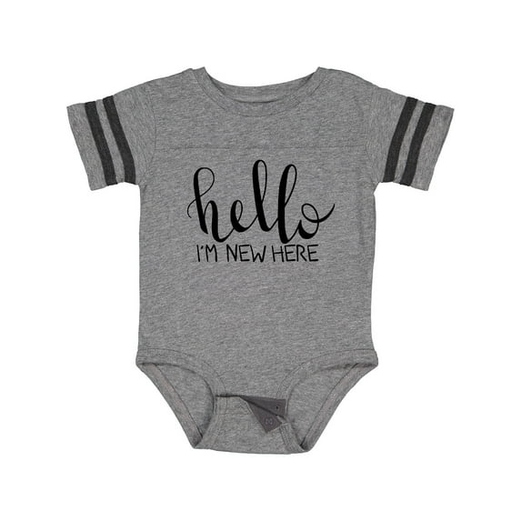 Inktastic Hello, I'm New Here Hand Drawn Type Boys or Girls Baby Bodysuit