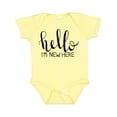 thumbnail image 1 of Inktastic Hello, I'm New Here Hand Drawn Type Boys or Girls Baby Bodysuit, 1 of 5
