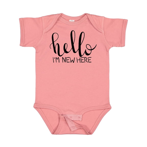 Inktastic Hello, I'm New Here Hand Drawn Type Boys or Girls Baby Bodysuit