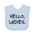 thumbnail image 1 of Inktastic Hello, Ladies Boys Baby Bib, 1 of 4