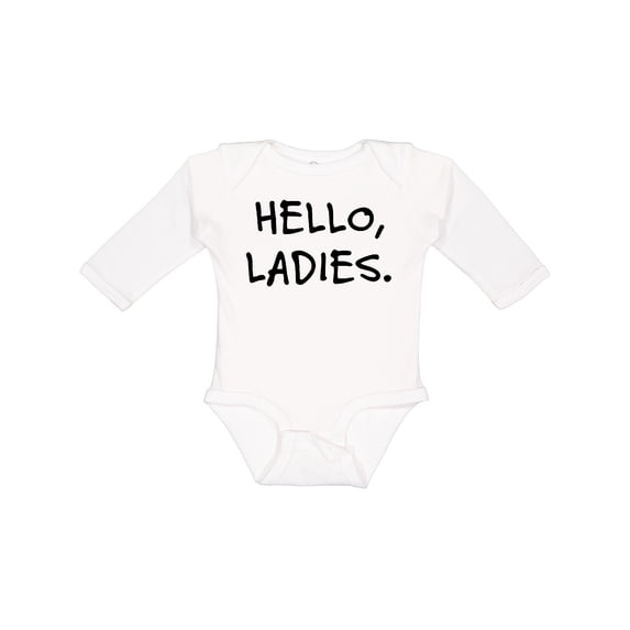 Inktastic Hello, Ladies Boys Long Sleeve Baby Bodysuit