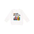 thumbnail image 1 of Inktastic Hello New York City Skyline with Pretzel Toddler Sweatshirt, 1 of 4