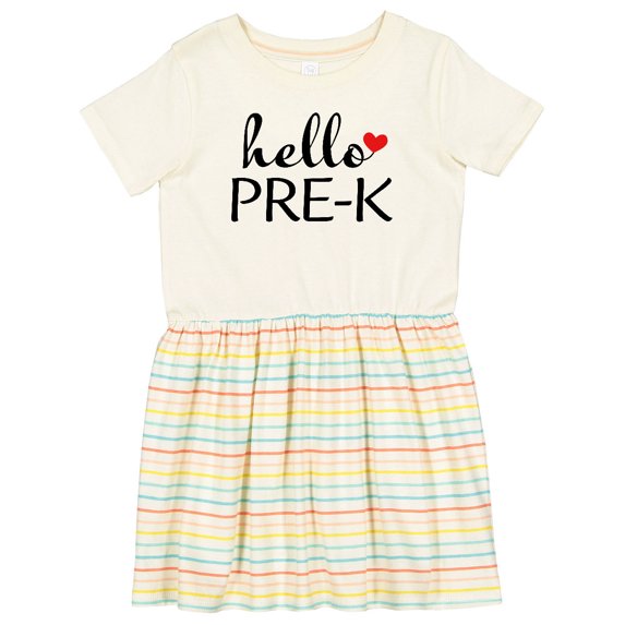 Inktastic Hello Pre-k Girls Toddler Dress