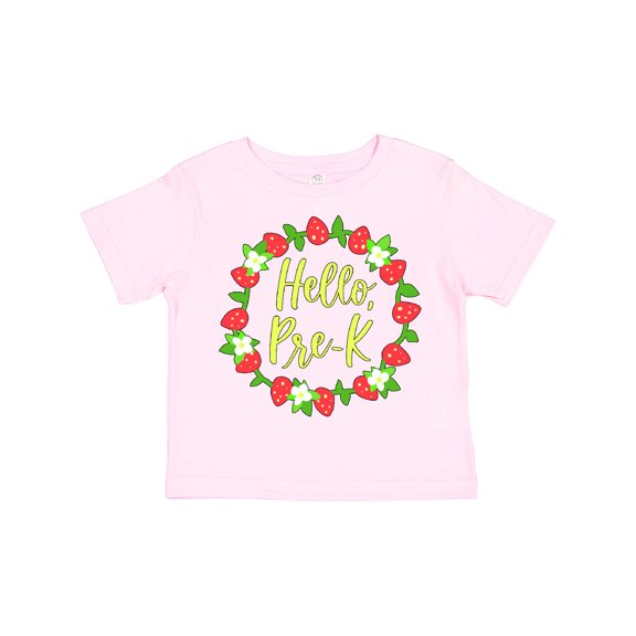 Inktastic Hello, Pre-k Strawberries Boys or Girls Toddler T-Shirt