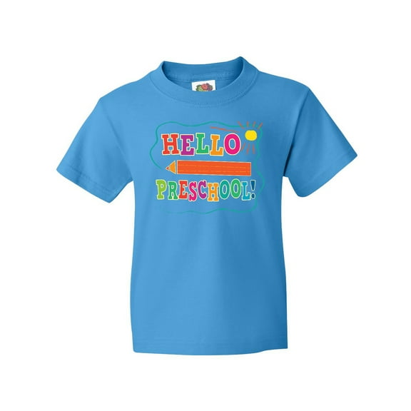 Inktastic Hello Preschool 1st Day of School Youth T-Shirt