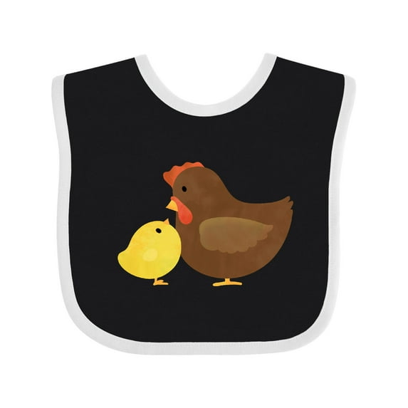 Inktastic Hen and Chick Farm Animals Boys or Girls Baby Bib