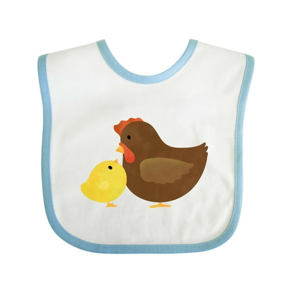 Inktastic Hen and Chick Farm Animals Boys or Girls Baby Bib