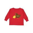 thumbnail image 1 of Inktastic Hen and Chick Farm Animals Boys or Girls Long Sleeve Toddler T-Shirt, 1 of 5