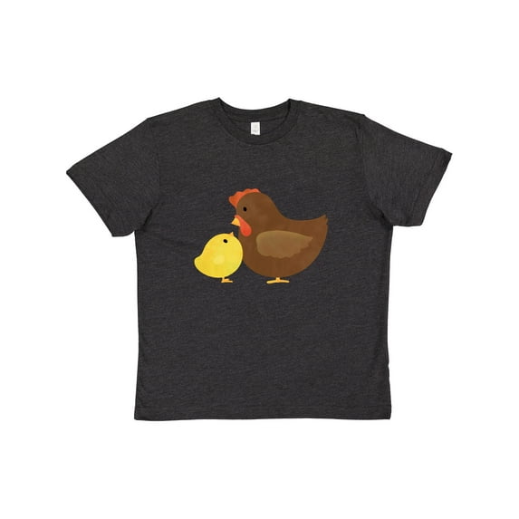 Inktastic Hen and Chick Farm Animals Youth T-Shirt