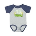 thumbnail image 1 of Inktastic Here Comes Trouble Boys or Girls Baby Bodysuit, 1 of 5