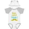 thumbnail image 1 of Inktastic Here Comes Trouble, Mustache, Moustache Boys or Girls Baby Bodysuit, 1 of 5