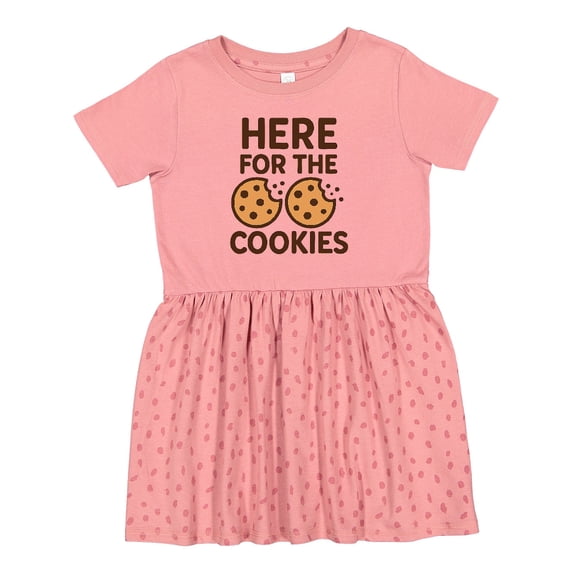 Inktastic Here for the Cookies Funny Food Girls Toddler Dress