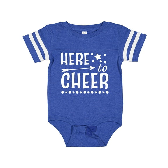 Inktastic Here to Cheer Cheerleading with Arrow and Stars Boys or Girls Baby Bodysuit