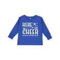 thumbnail image 1 of Inktastic Here to Cheer Cheerleading with Arrow and Stars Boys or Girls Long Sleeve Toddler T-Shirt, 1 of 5