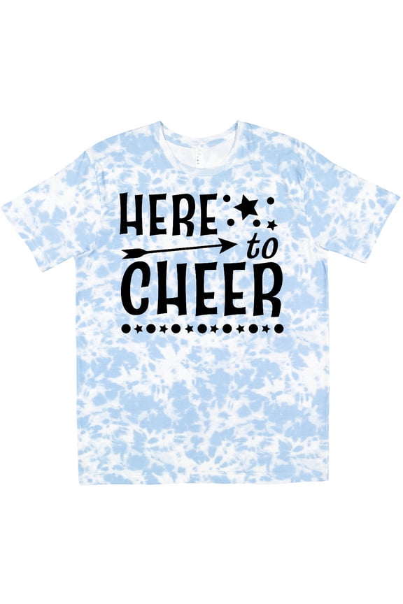 Here to Cheer Cheerleading with Arrow and Stars T-Shirt