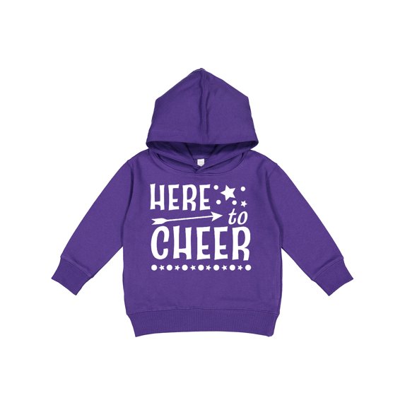 Inktastic Here to Cheer Cheerleading with Arrow and Stars Toddler Hoodie