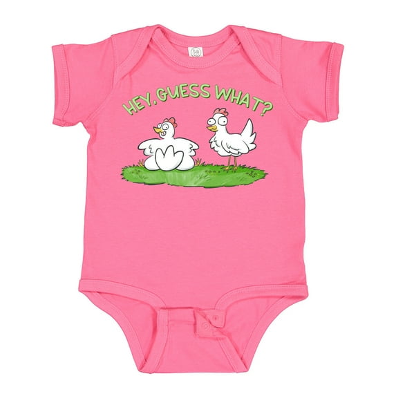 Inktastic Hey, Guess What? Chicken Butt Boys or Girls Baby Bodysuit