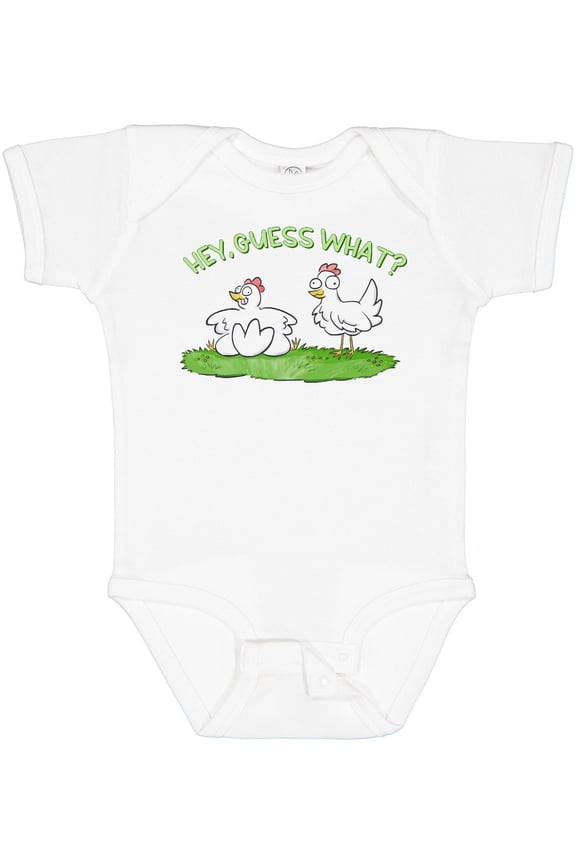Hey, Guess What? Chicken Butt Boys or Girls Baby Bodysuit